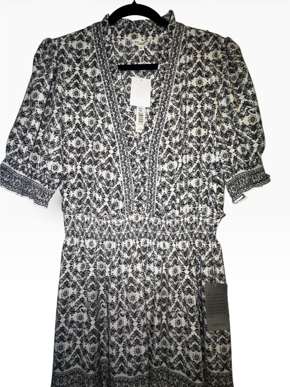 Max Studio Black & White Printed Maxi Dress